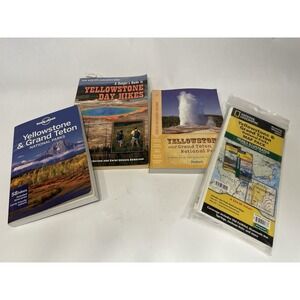 Lot 3 Travel Books And 2 Maps For Yellowstone